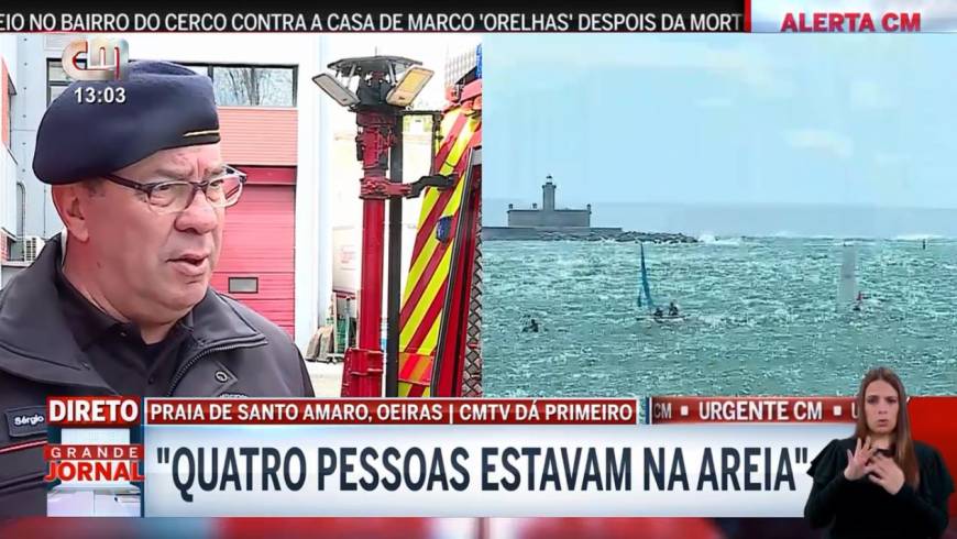 Seis praticantes de canoagem caíram ao mar em Caxias