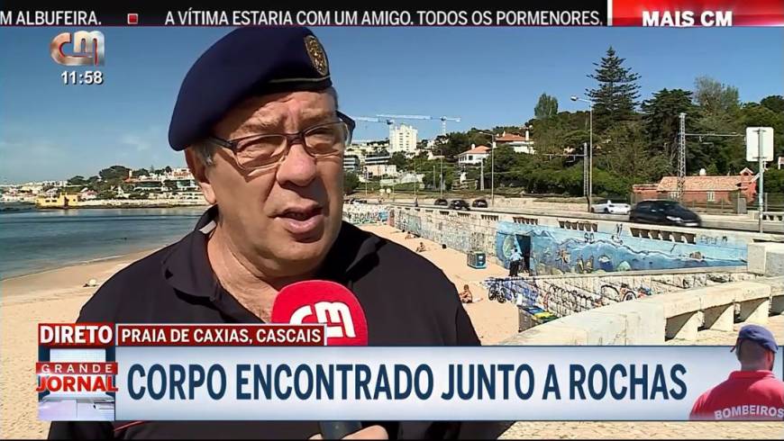Corpo encontrado na Praia de Caxias