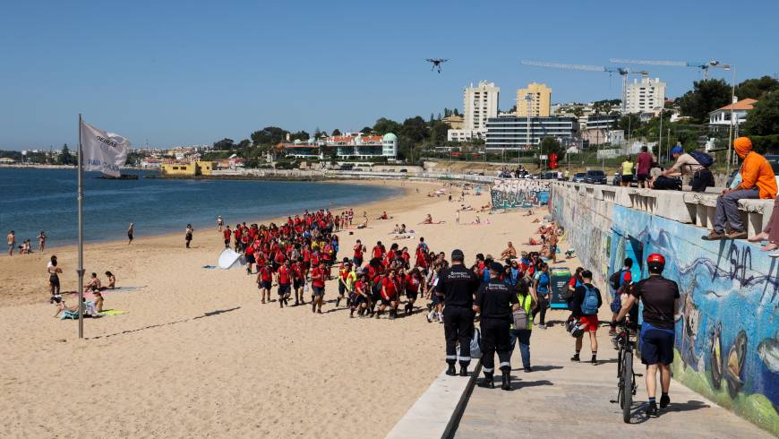 Exercício de Tsunami na Praia de Caxias