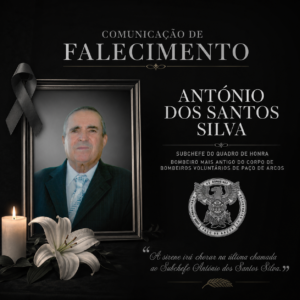 Comunicação de Falecimento — Subchefe do Quadro de Honra António dos Santos Silva