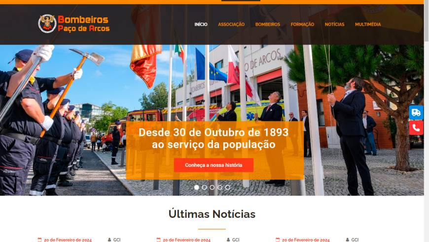 Bombeiros de Paço de Arcos lançam novo site