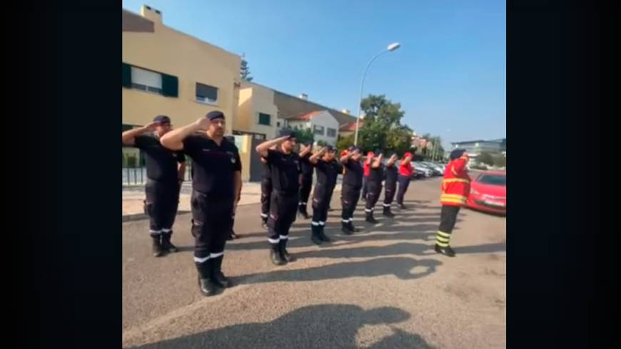 Homenagem ao Bombeiro João Silva dos Bombeiros São Mamede de Infesta